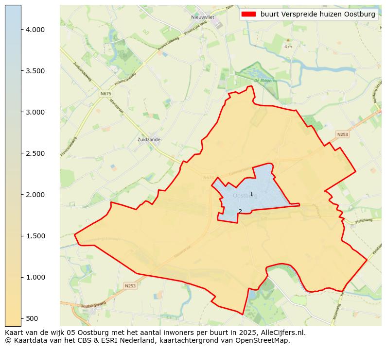 Afbeelding van de buurt Verspreide huizen Oostburg op de kaart.