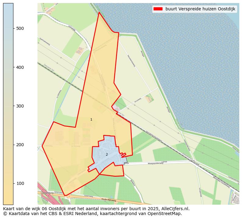 Afbeelding van de buurt Verspreide huizen Oostdijk op de kaart.