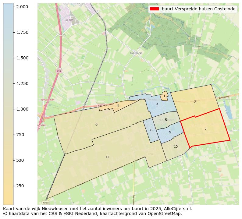 Afbeelding van de buurt Verspreide huizen Oosteinde op de kaart.