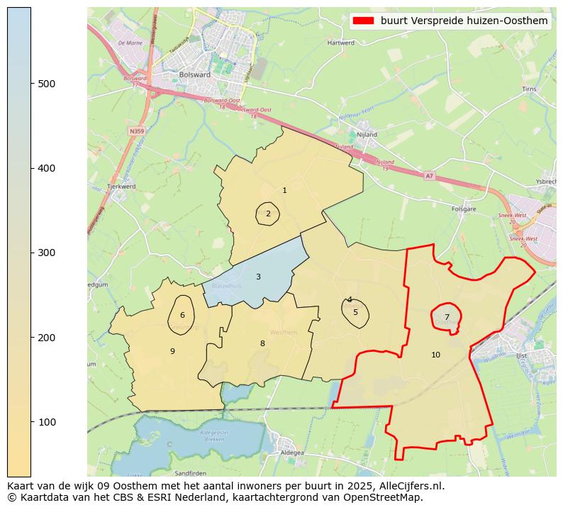 Afbeelding van de buurt Verspreide huizen-Oosthem op de kaart.