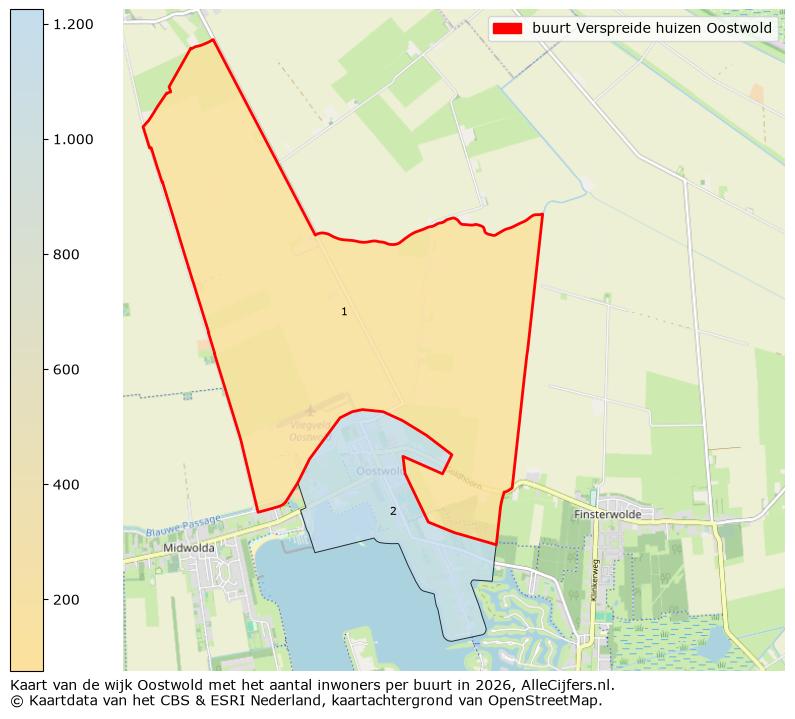 Afbeelding van de buurt Verspreide huizen Oostwold op de kaart.