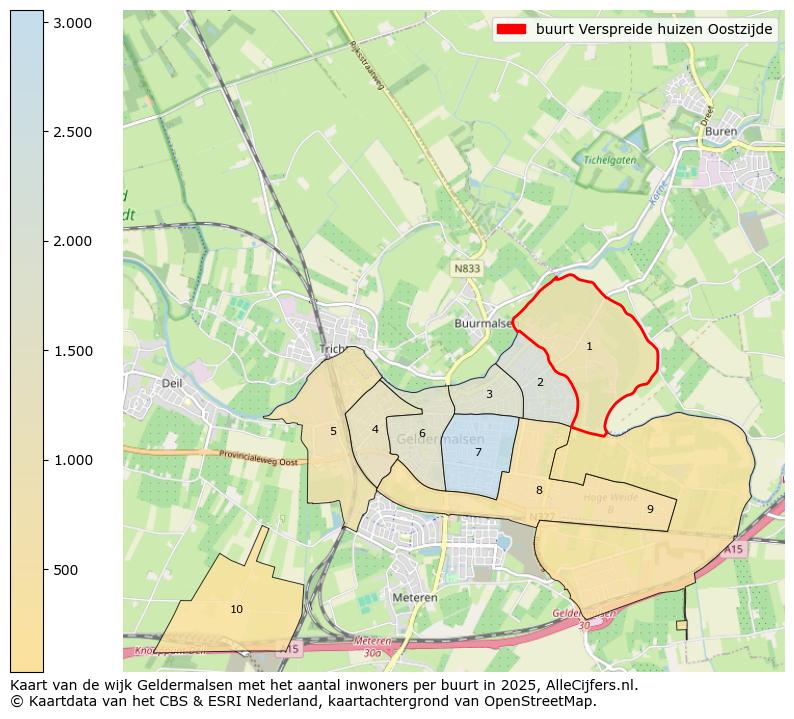 Afbeelding van de buurt Verspreide huizen Oostzijde op de kaart.