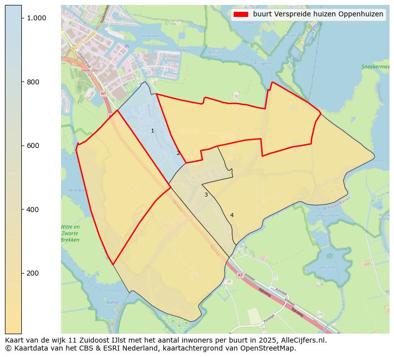 Afbeelding van de buurt Verspreide huizen Oppenhuizen op de kaart.