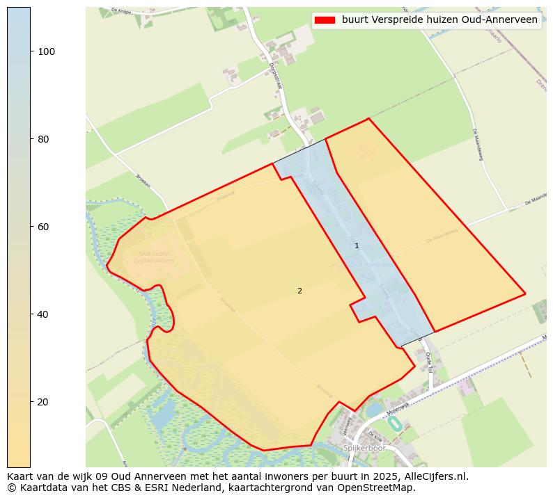 Afbeelding van de buurt Verspreide huizen Oud-Annerveen op de kaart.