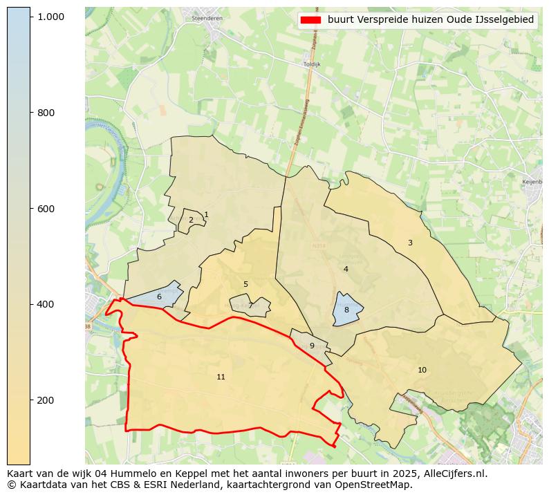 Afbeelding van de buurt Verspreide huizen Oude IJsselgebied op de kaart.