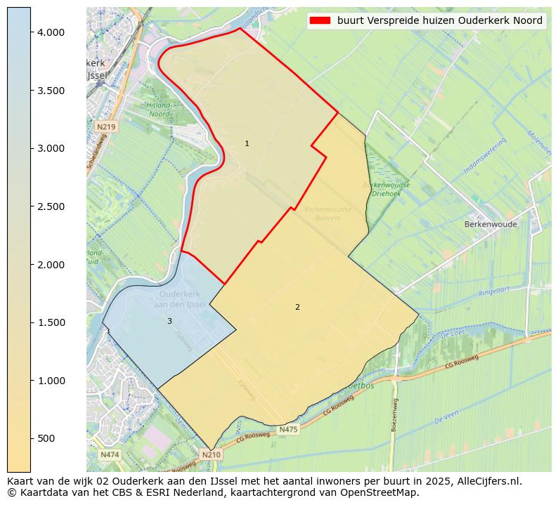 Afbeelding van de buurt Verspreide huizen Ouderkerk Noord op de kaart.