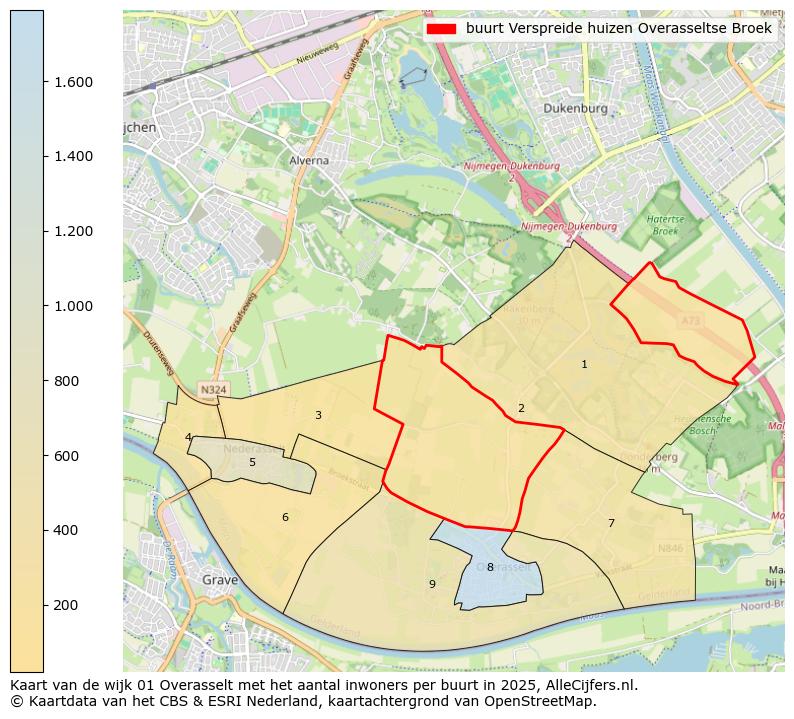 Afbeelding van de buurt Verspreide huizen Overasseltse Broek op de kaart.