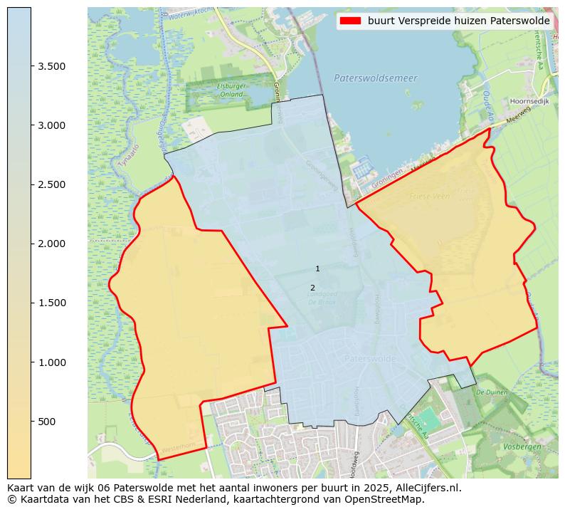 Afbeelding van de buurt Verspreide huizen Paterswolde op de kaart.