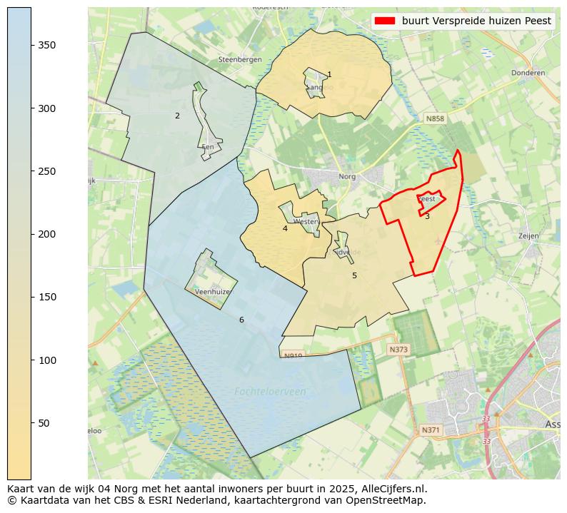 Afbeelding van de buurt Verspreide huizen Peest op de kaart.