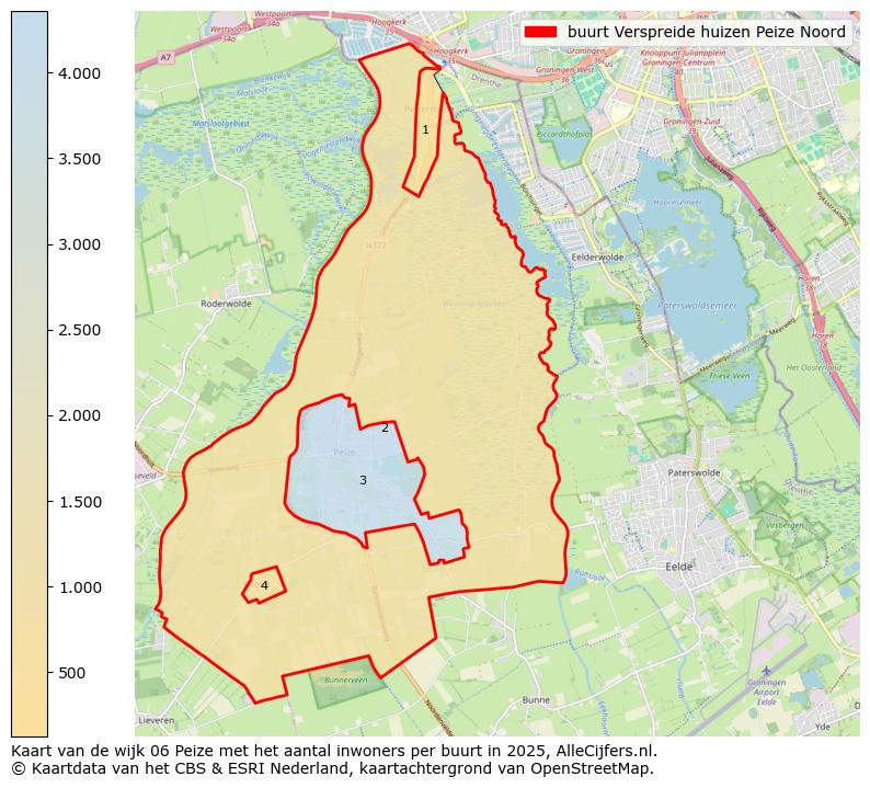Afbeelding van de buurt Verspreide huizen Peize Noord op de kaart.