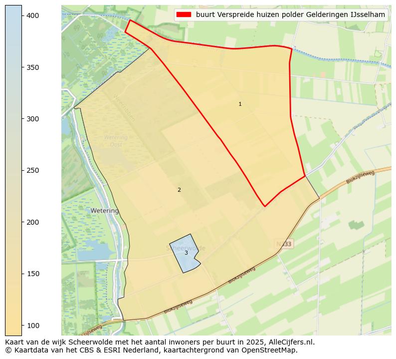 Afbeelding van de buurt Verspreide huizen polder Gelderingen IJsselham op de kaart.