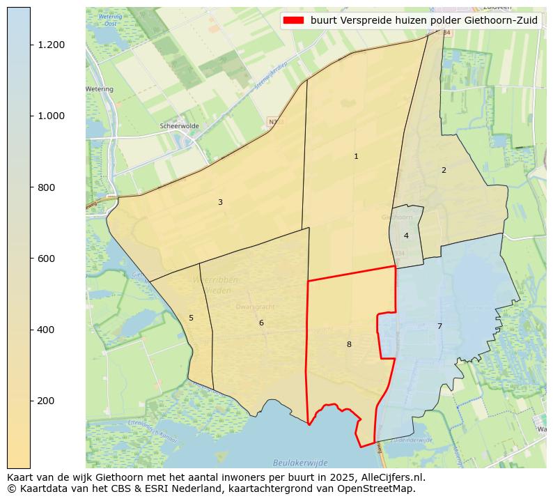 Afbeelding van de buurt Verspreide huizen polder Giethoorn-Zuid op de kaart.