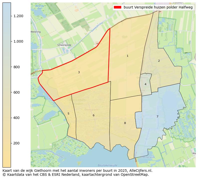 Afbeelding van de buurt Verspreide huizen polder Halfweg op de kaart.