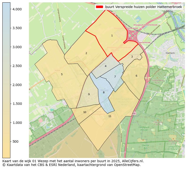 Afbeelding van de buurt Verspreide huizen polder Hattemerbroek op de kaart.