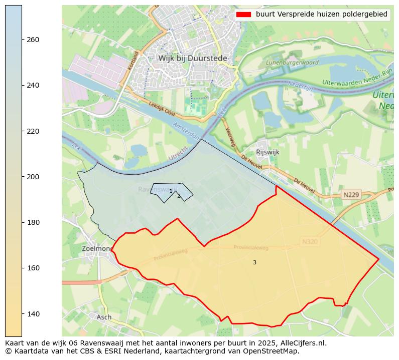Afbeelding van de buurt Verspreide huizen poldergebied op de kaart.