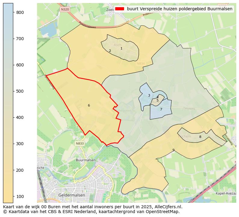 Afbeelding van de buurt Verspreide huizen poldergebied Buurmalsen op de kaart.