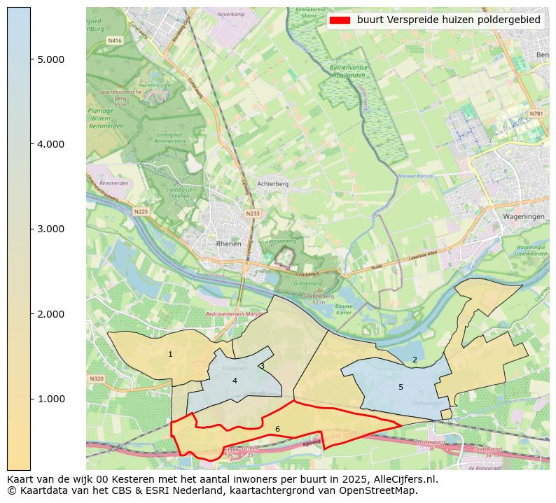 Afbeelding van de buurt Verspreide huizen poldergebied op de kaart.