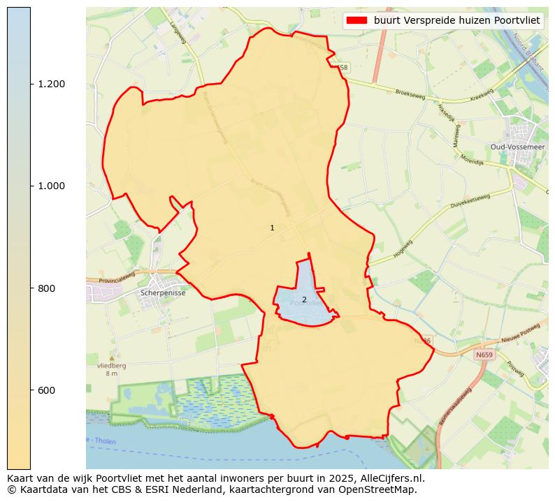 Afbeelding van de buurt Verspreide huizen Poortvliet op de kaart.