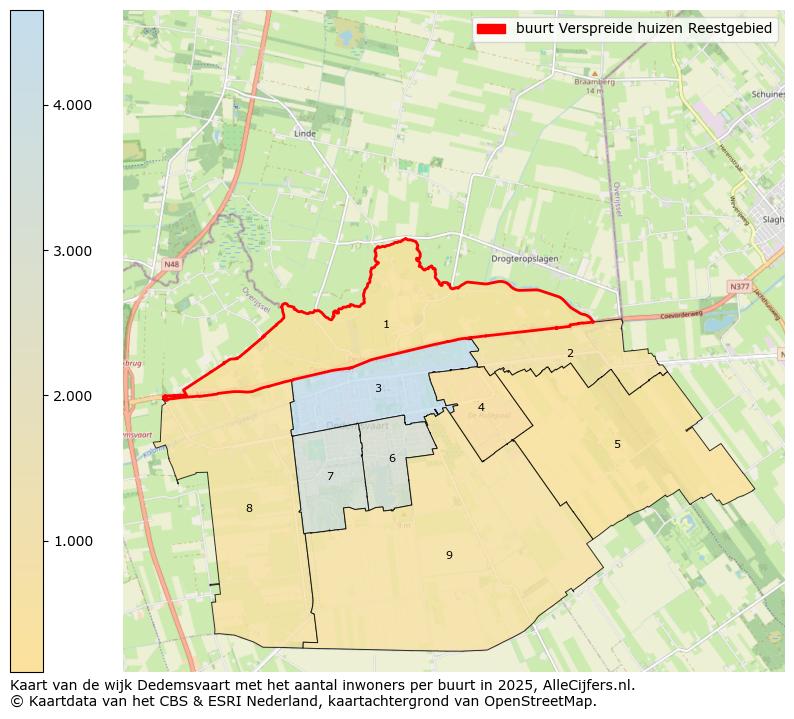 Afbeelding van de buurt Verspreide huizen Reestgebied op de kaart.
