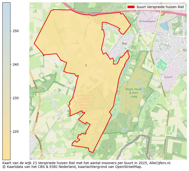 Afbeelding van de buurt Verspreide huizen Riel op de kaart.
