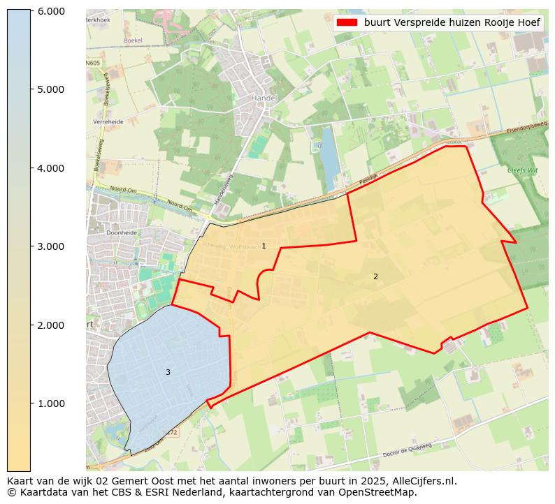 Afbeelding van de buurt Verspreide huizen Rooije Hoef op de kaart.