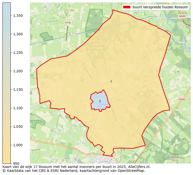 Afbeelding van de buurt Verspreide huizen Rossum op de kaart.