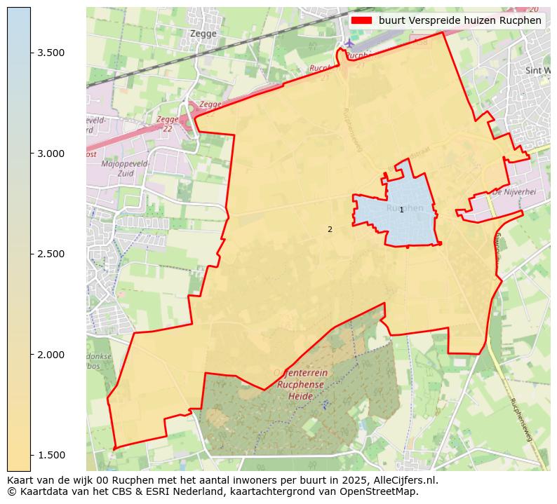 Afbeelding van de buurt Verspreide huizen Rucphen op de kaart.