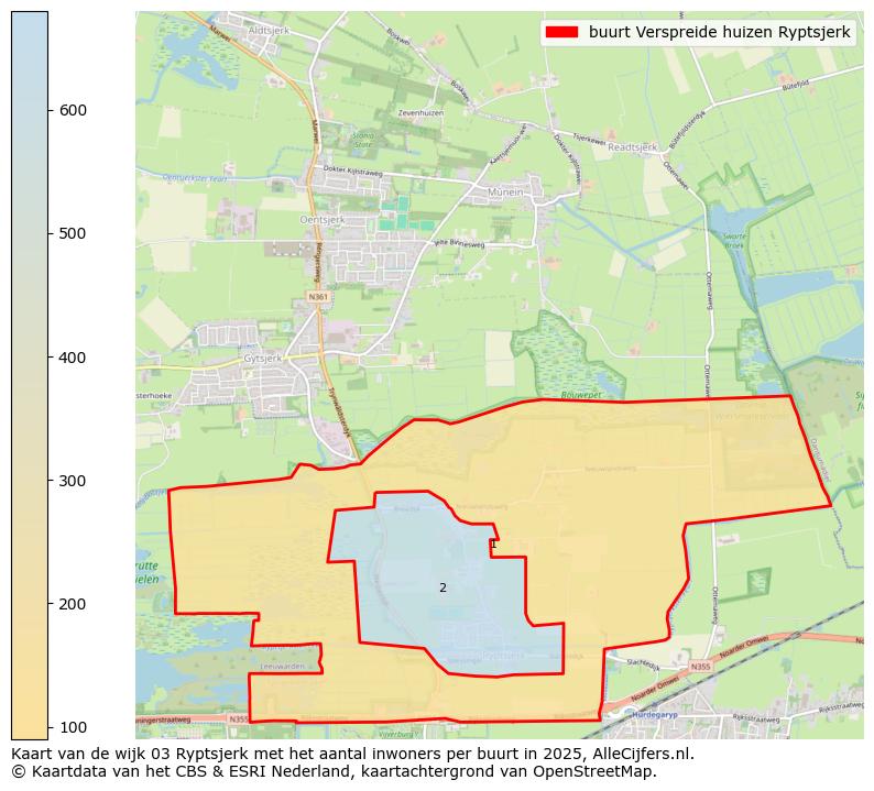 Afbeelding van de buurt Verspreide huizen Ryptsjerk op de kaart.