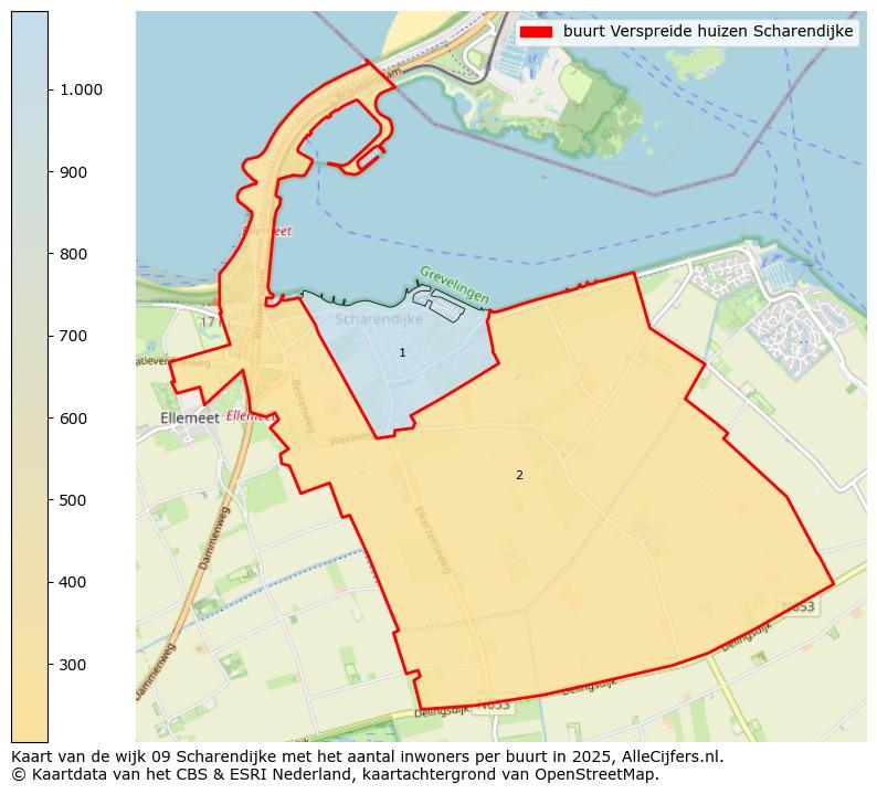 Afbeelding van de buurt Verspreide huizen Scharendijke op de kaart.
