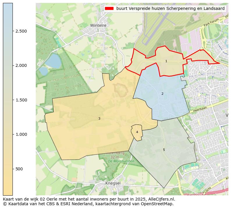 Afbeelding van de buurt Verspreide huizen Scherpenering en Landsaard op de kaart.