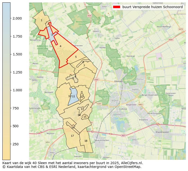 Afbeelding van de buurt Verspreide huizen Schoonoord op de kaart.