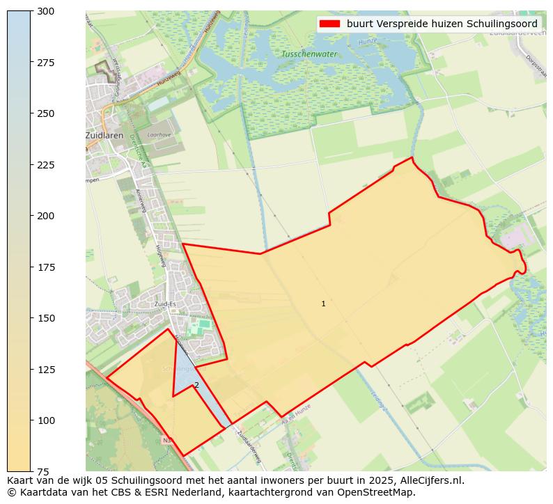 Afbeelding van de buurt Verspreide huizen Schuilingsoord op de kaart.