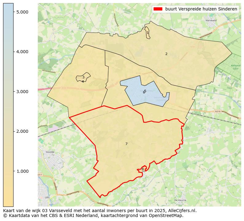 Afbeelding van de buurt Verspreide huizen Sinderen op de kaart.