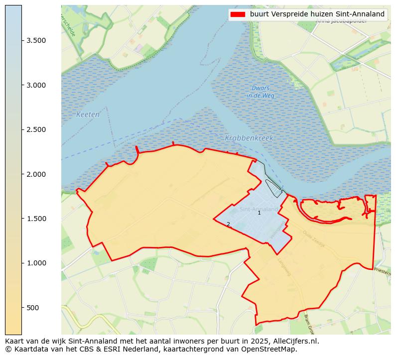 Afbeelding van de buurt Verspreide huizen Sint-Annaland op de kaart.