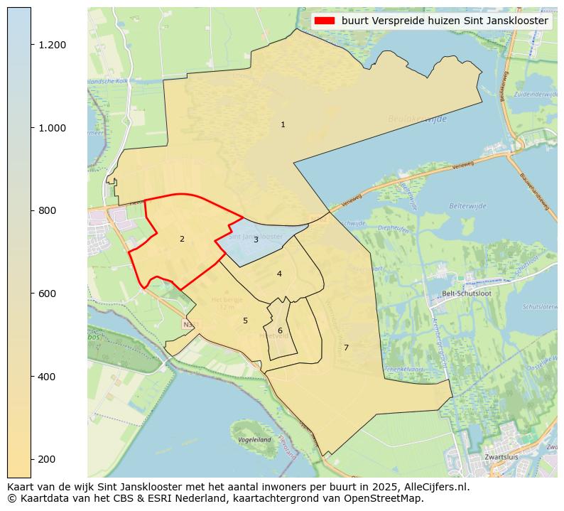 Afbeelding van de buurt Verspreide huizen Sint Jansklooster op de kaart.