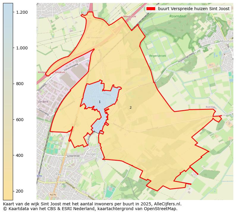 Afbeelding van de buurt Verspreide huizen Sint Joost op de kaart.