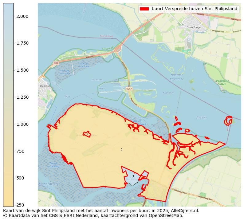 Afbeelding van de buurt Verspreide huizen Sint Philipsland op de kaart.