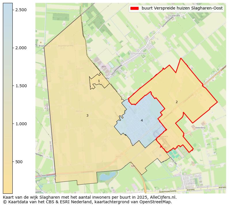 Afbeelding van de buurt Verspreide huizen Slagharen-Oost op de kaart.