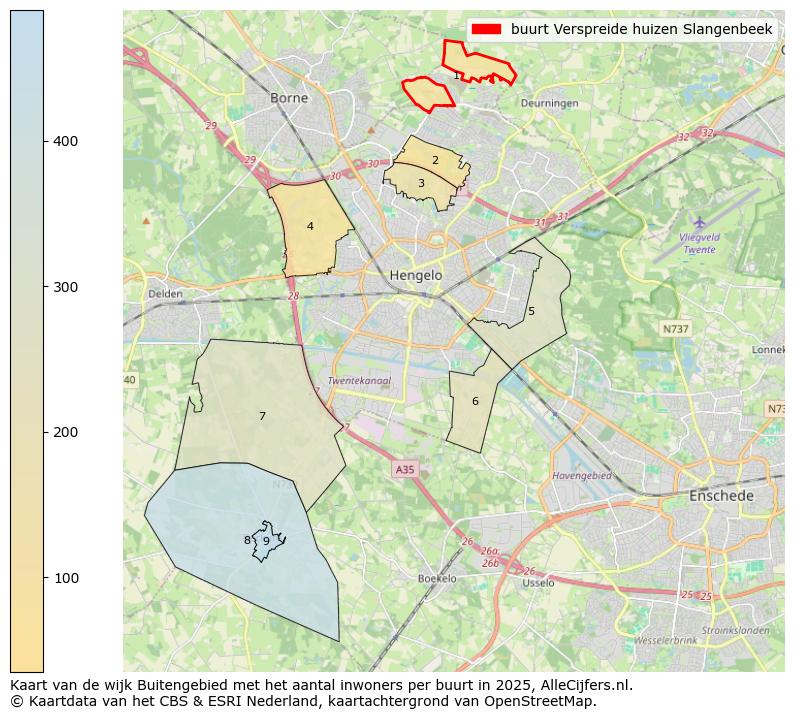 Afbeelding van de buurt Verspreide huizen Slangenbeek op de kaart.
