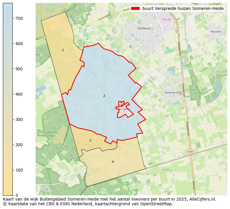 Afbeelding van de buurt Verspreide huizen Someren-Heide op de kaart.