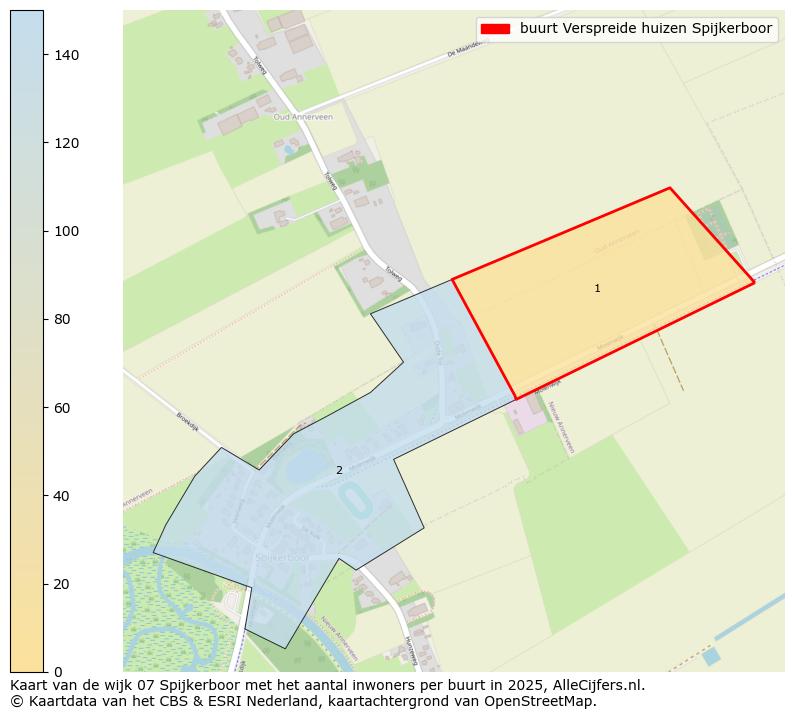 Afbeelding van de buurt Verspreide huizen Spijkerboor op de kaart.