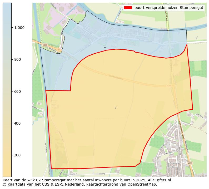 Afbeelding van de buurt Verspreide huizen Stampersgat op de kaart.