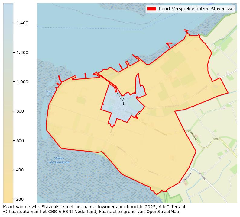 Afbeelding van de buurt Verspreide huizen Stavenisse op de kaart.