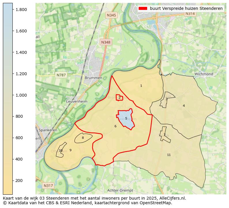 Afbeelding van de buurt Verspreide huizen Steenderen op de kaart.
