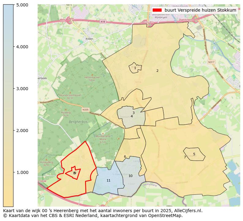 Afbeelding van de buurt Verspreide huizen Stokkum op de kaart.