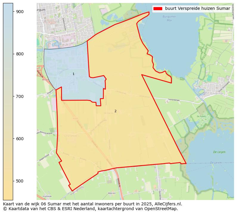 Afbeelding van de buurt Verspreide huizen Sumar op de kaart.