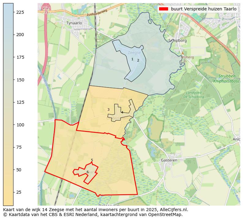 Afbeelding van de buurt Verspreide huizen Taarlo op de kaart.