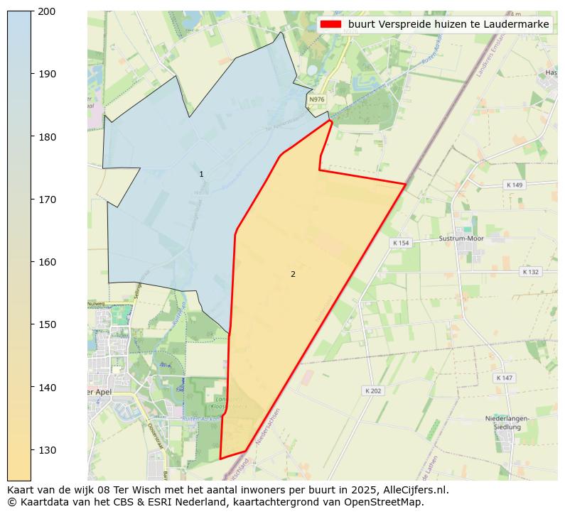 Afbeelding van de buurt Verspreide huizen te Laudermarke op de kaart.