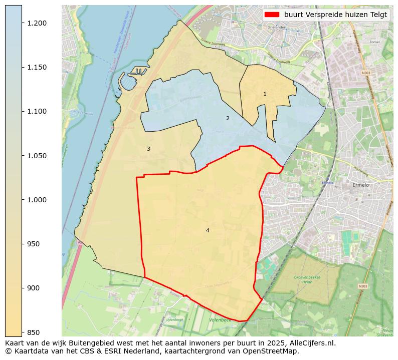 Afbeelding van de buurt Verspreide huizen Telgt op de kaart.
