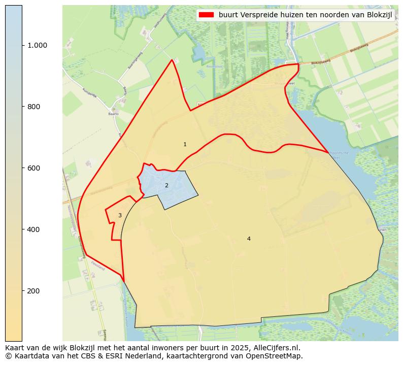 Afbeelding van de buurt Verspreide huizen ten noorden van Blokzijl op de kaart.